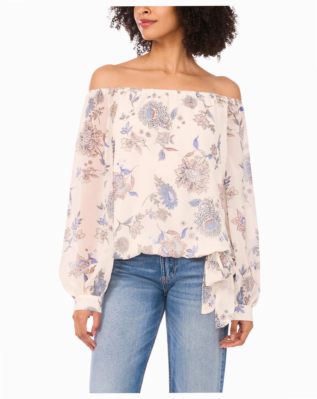 Women's Off-The-Shoulder Long-Sleeve Blouse