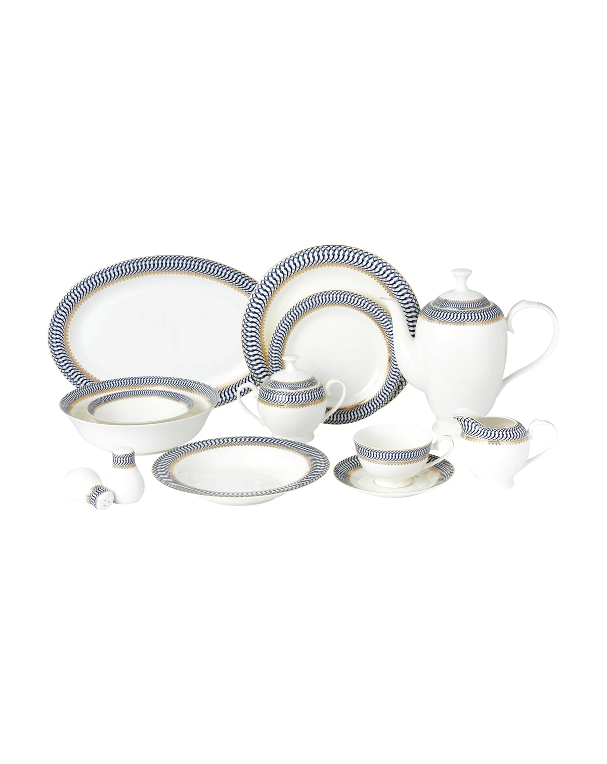 Sapphire 57-PC Dinnerware Set, Service for 8