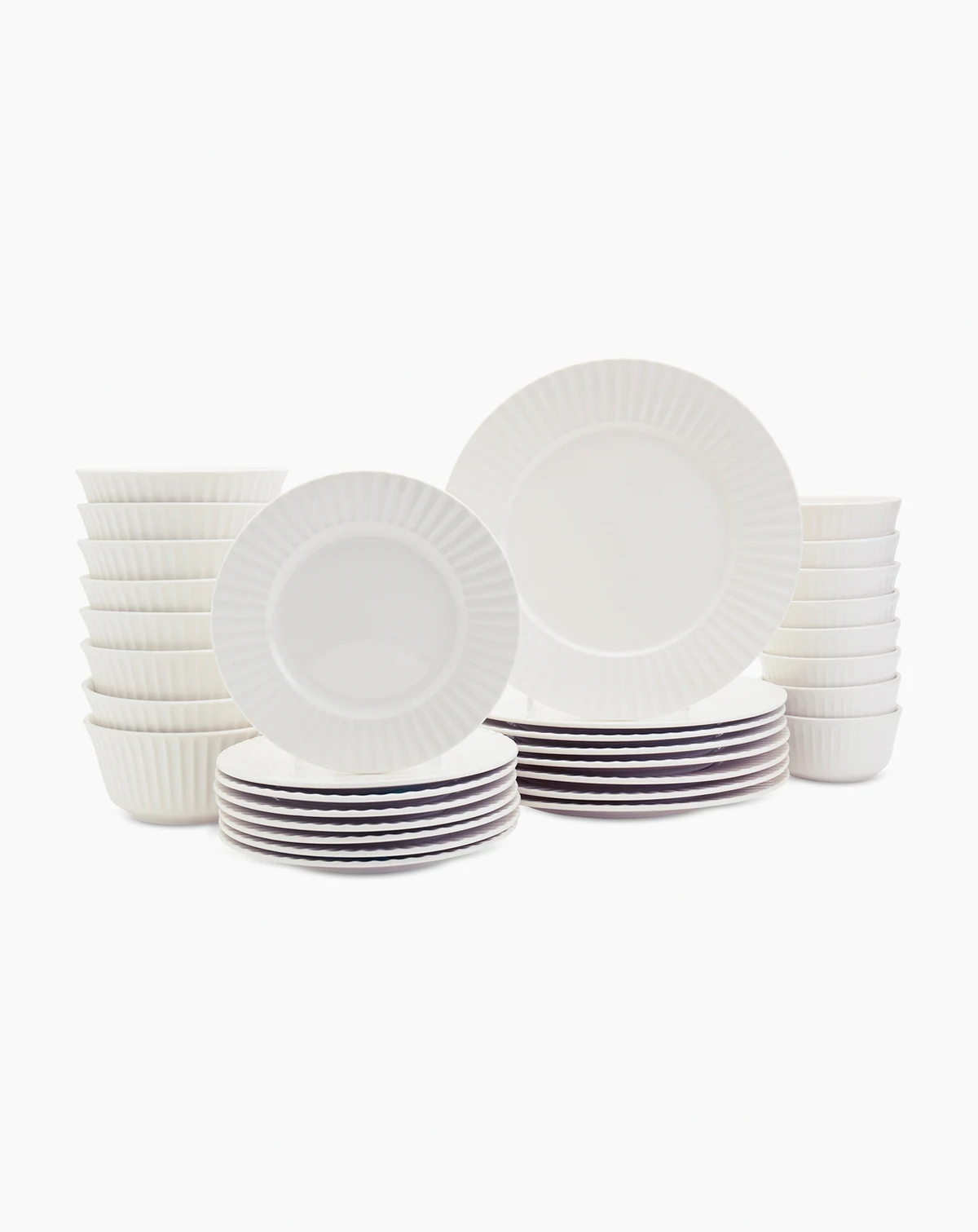 Round Embossed 32 Pc. Dinnerware Set, Service for 8, Exclusively at Macy's