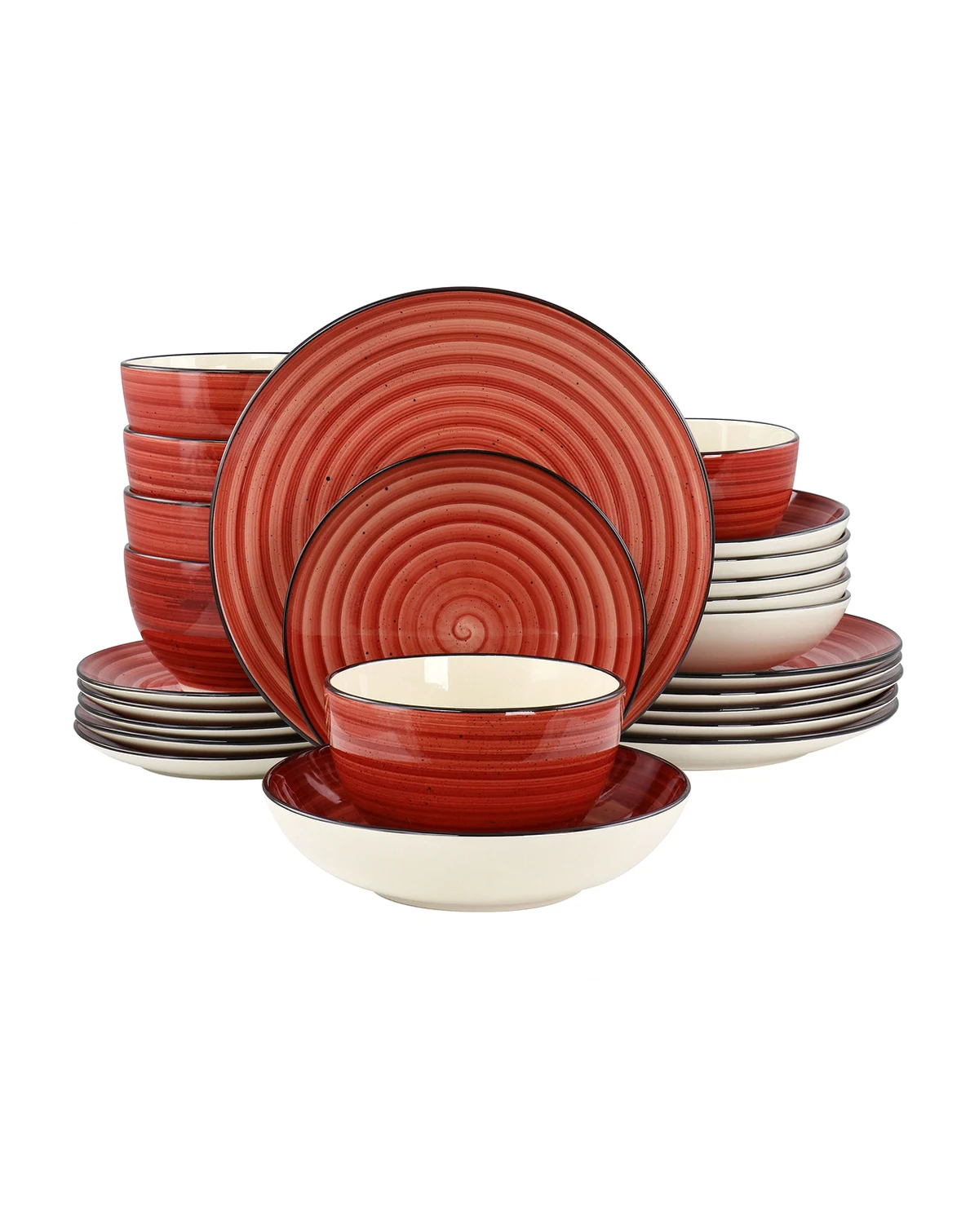 Gia 24 Pc. Dinnerware Set, Service for 6