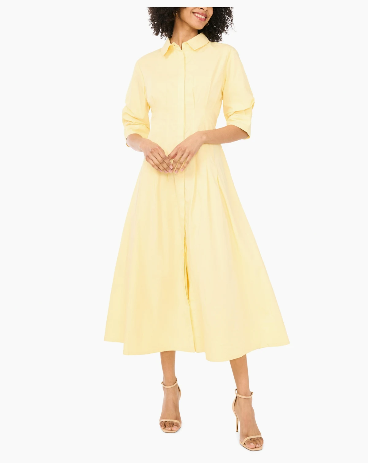 Women's Collared Neck Shirt Dress