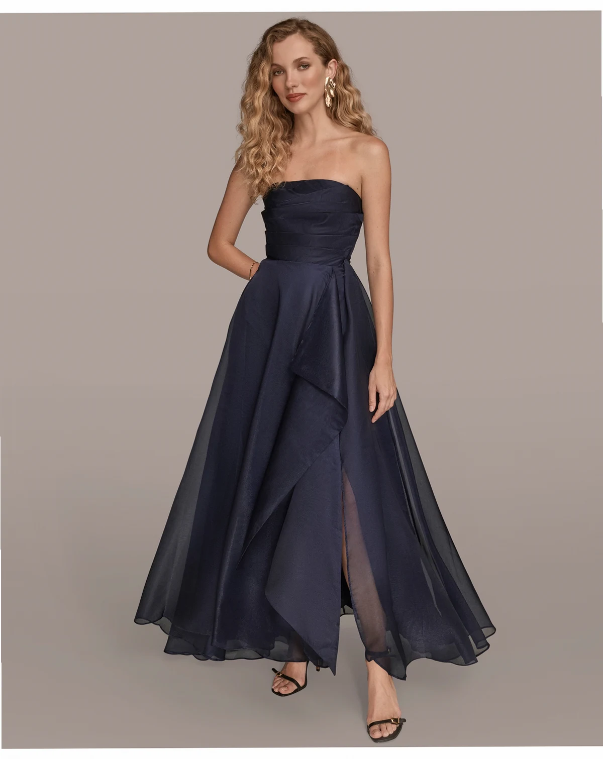Women's Ruched Strapless Gown