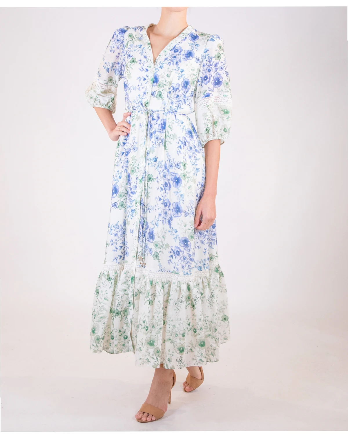 Women's Floral Button-Front Dress