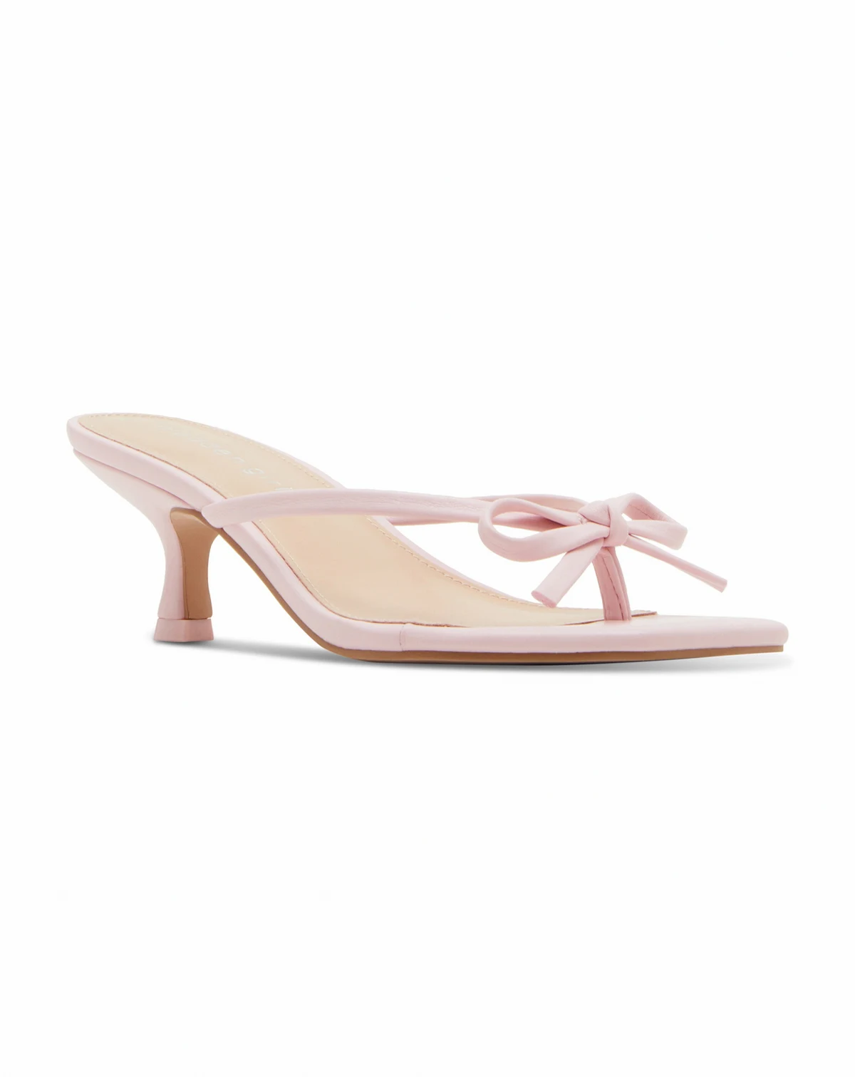 Charlotte Kitten-Heel Bow Dress Sandals