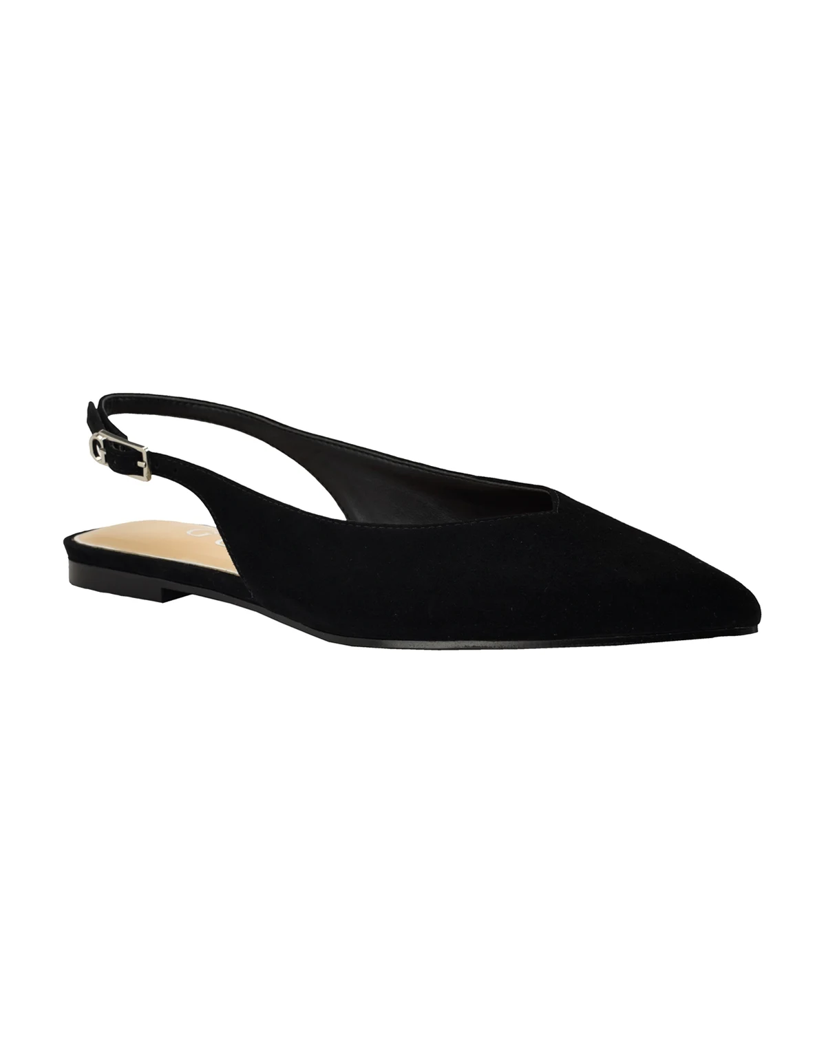 Womens Dorazio Suede Pointed Toe Slingback Flats