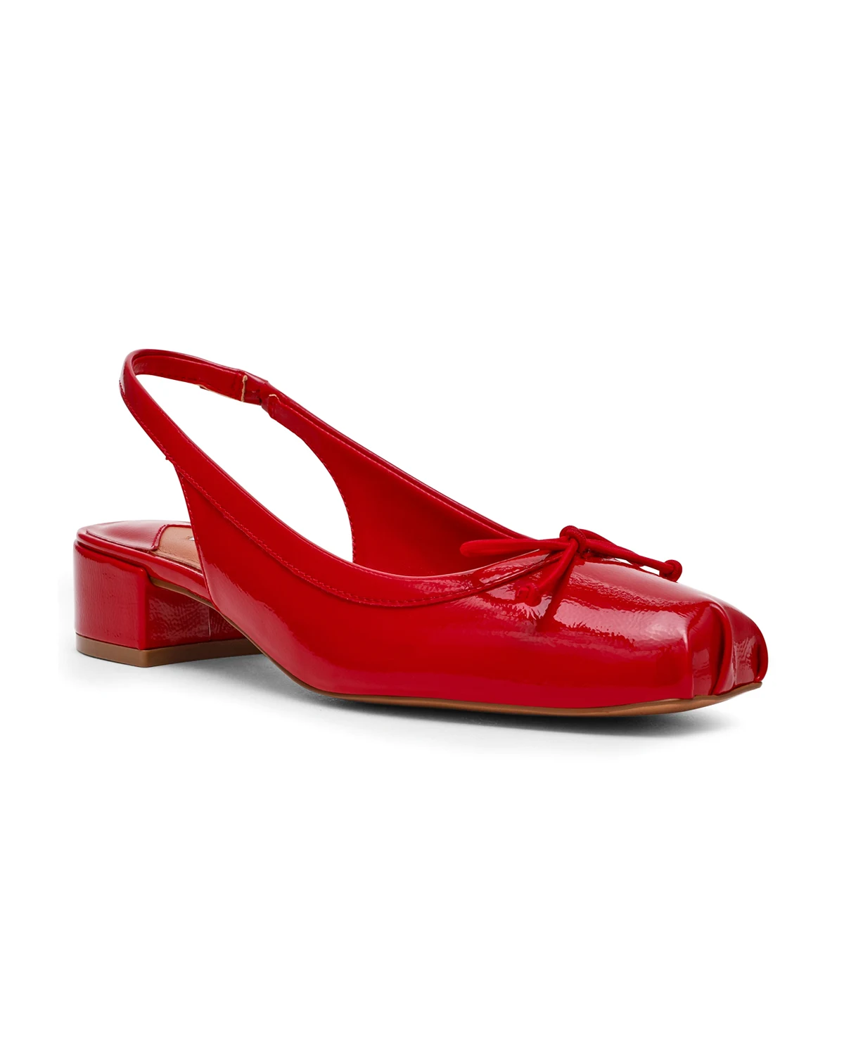 Loved Slingback Block-Heel Ballet Pumps