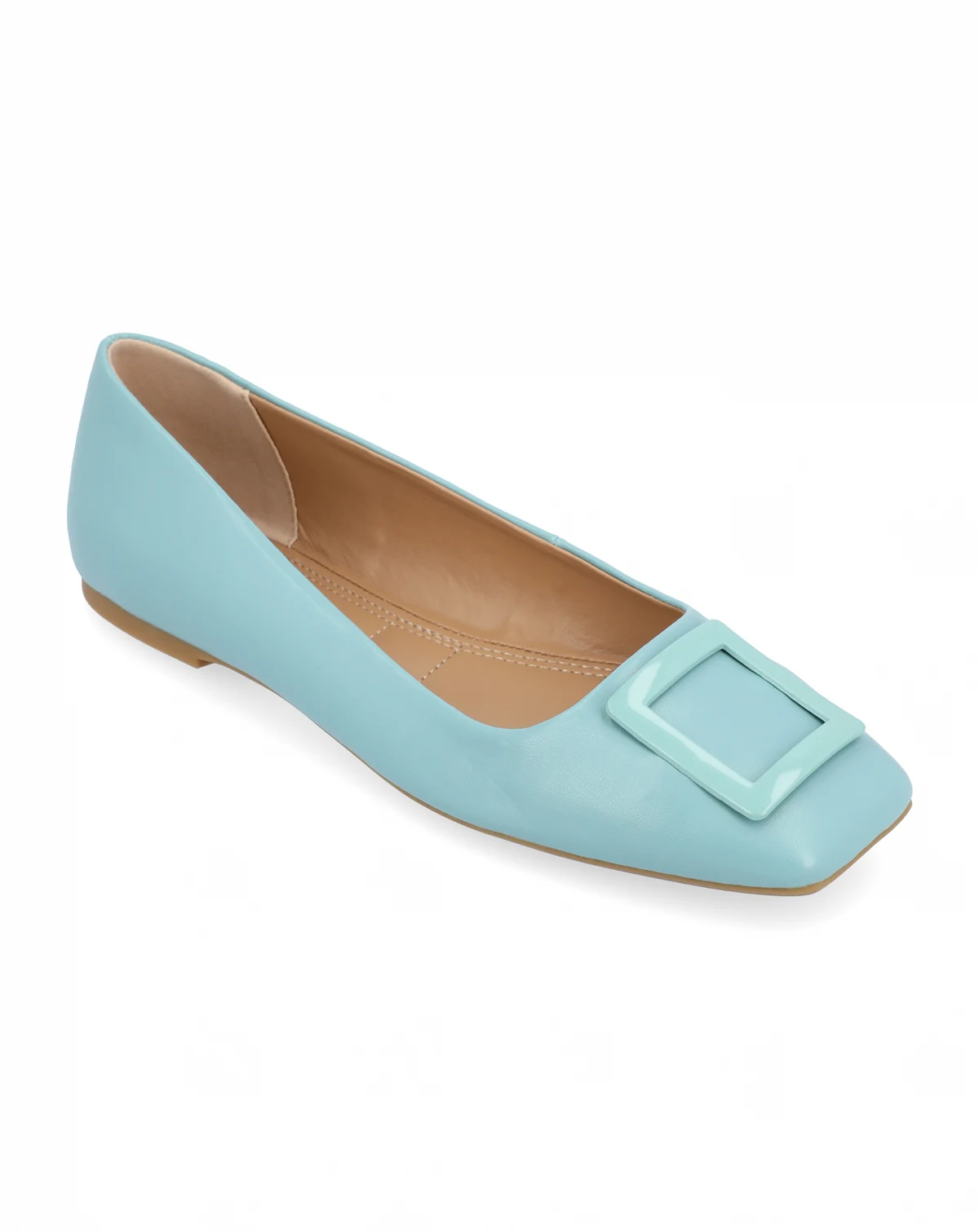 Women's Zimia Buckle Square Toe Ballet Flats
