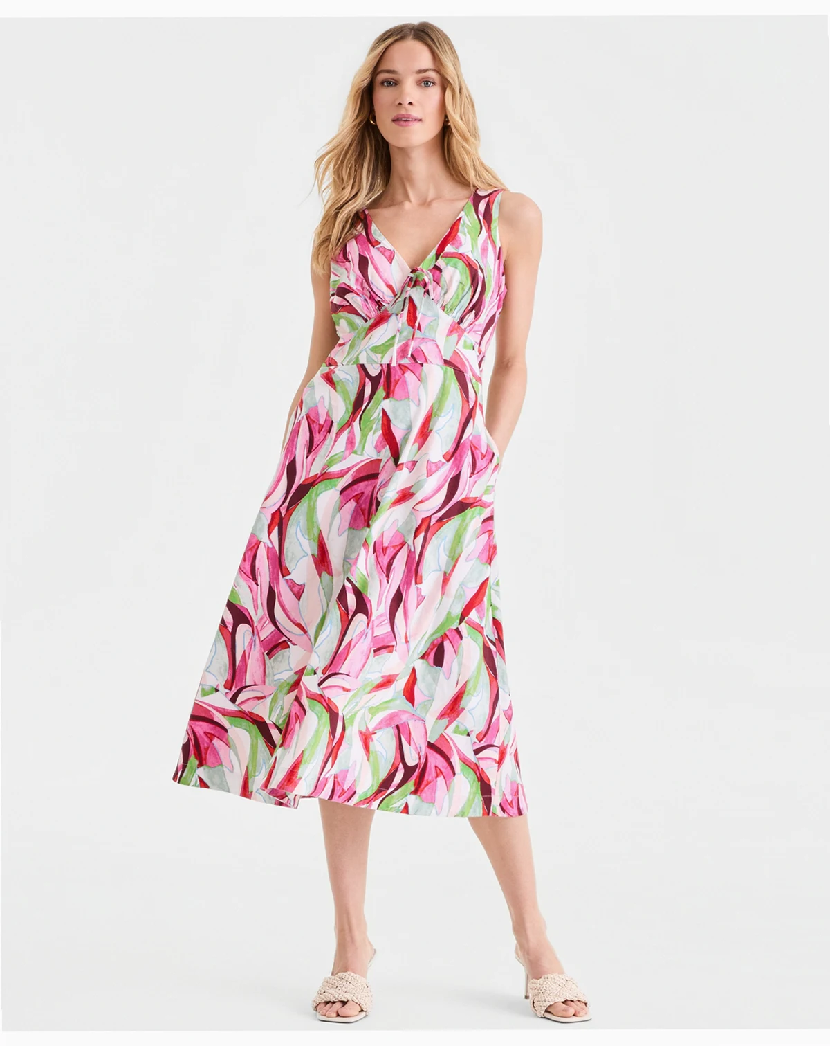 Petite Printed Sleeveless Maxi Dress, Macy's Exclusive