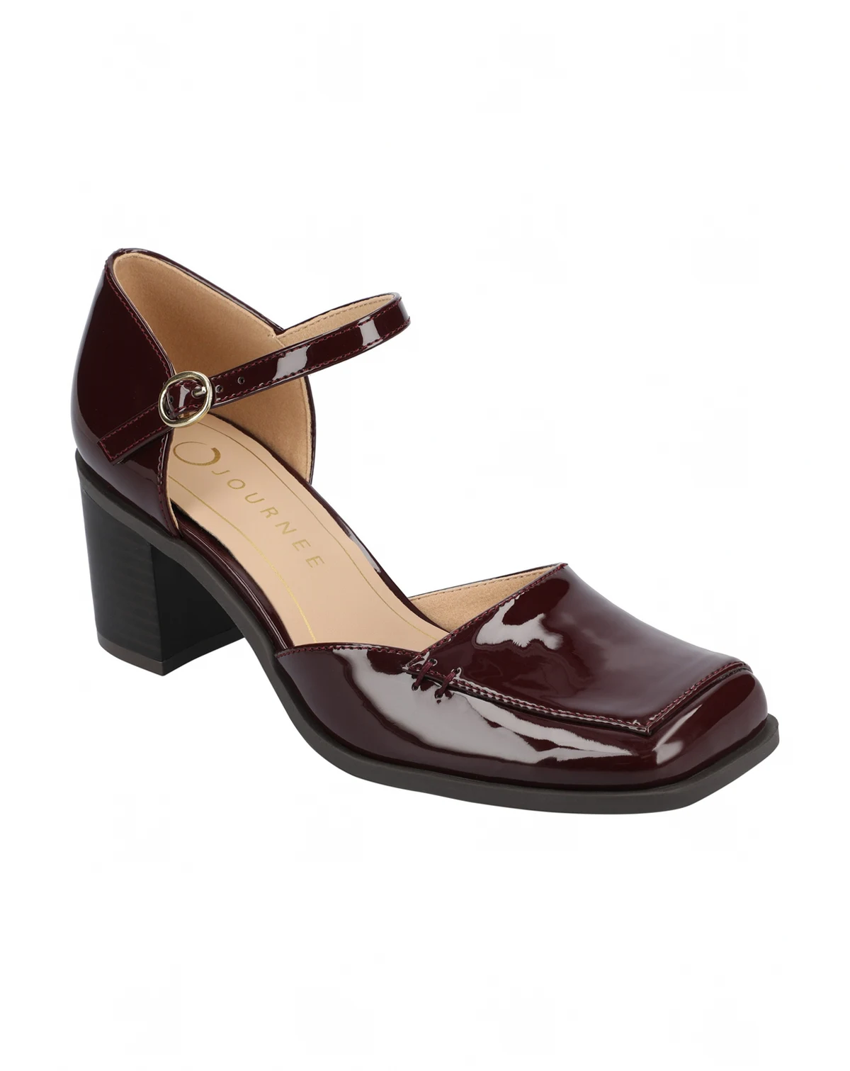 Women's Evangeline Block Heel Square Toe Pumps