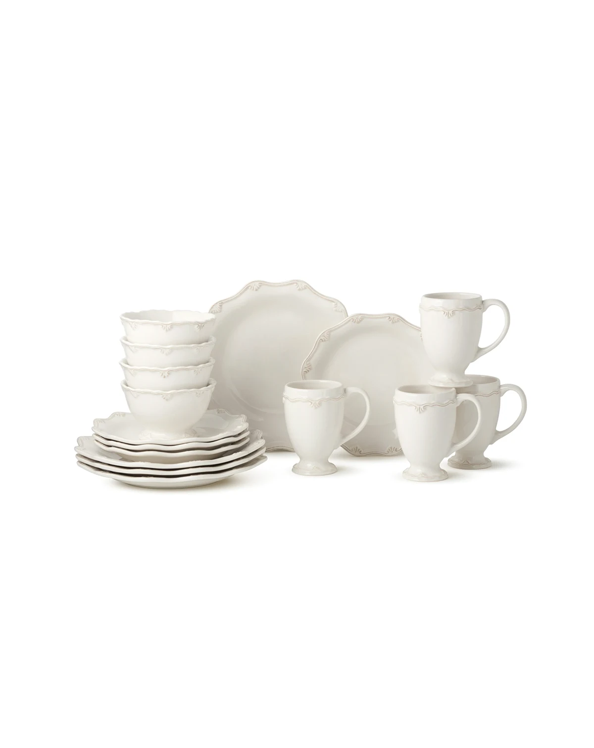Heritage Scroll 16-Pc. Dinnerware Set, Service For 4