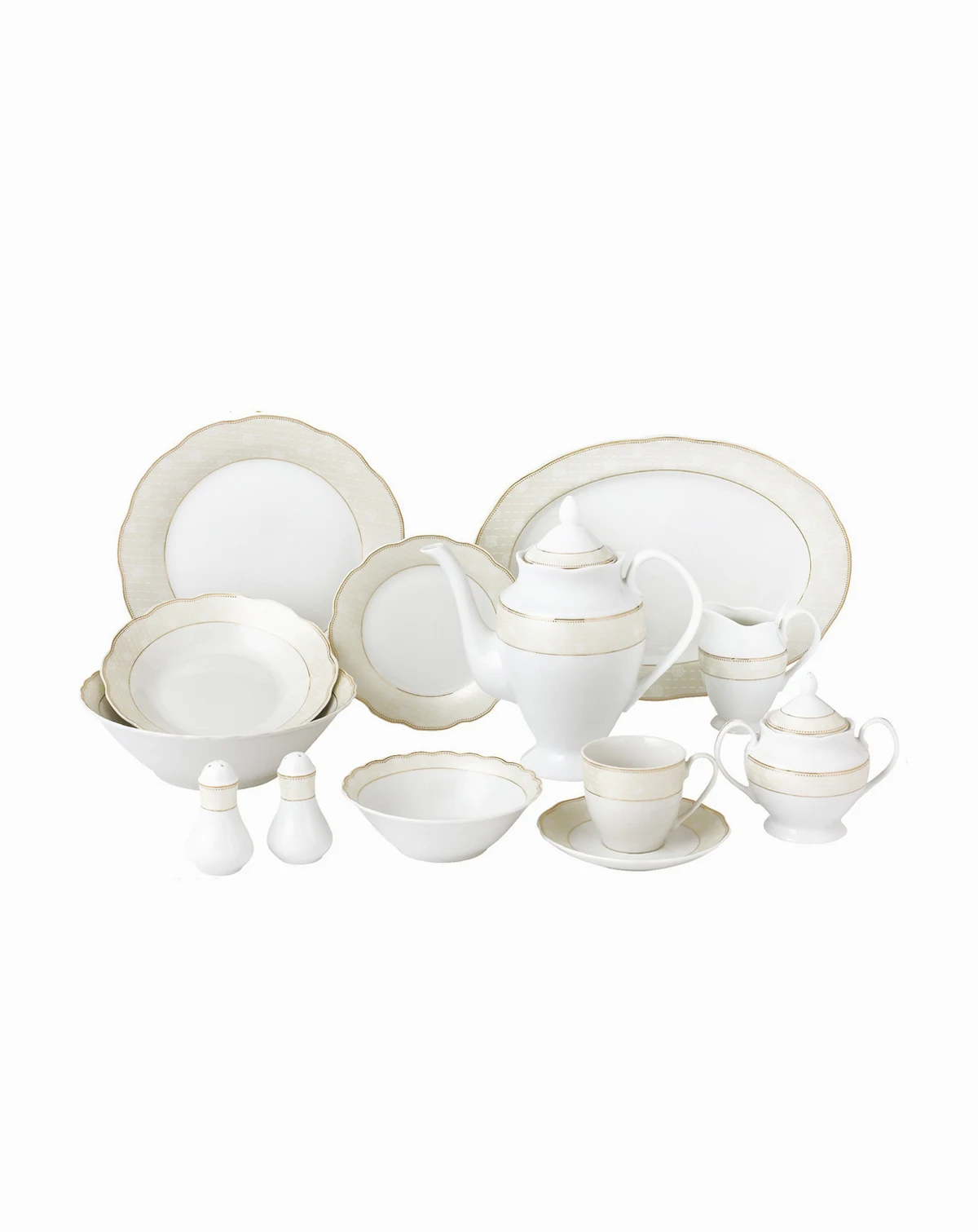 Tova 57-PC Dinnerware Set, Service for 8