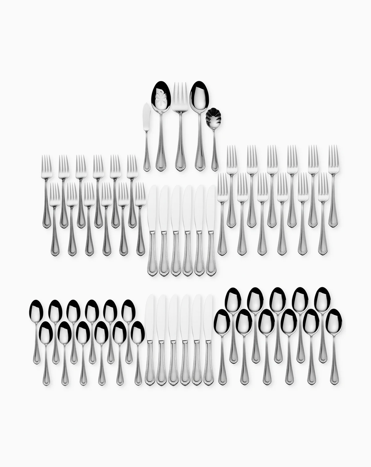 Regent Bead 65 Pc. Flatware Set, Service for 12