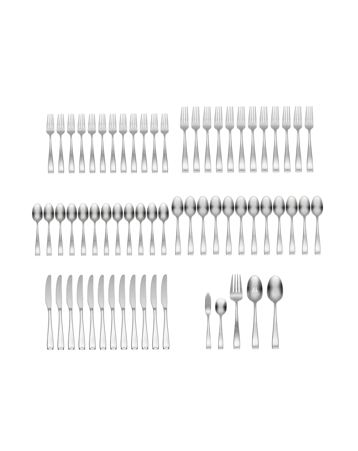 Satin Moda 65 Piece Flatware Set, Service For 12