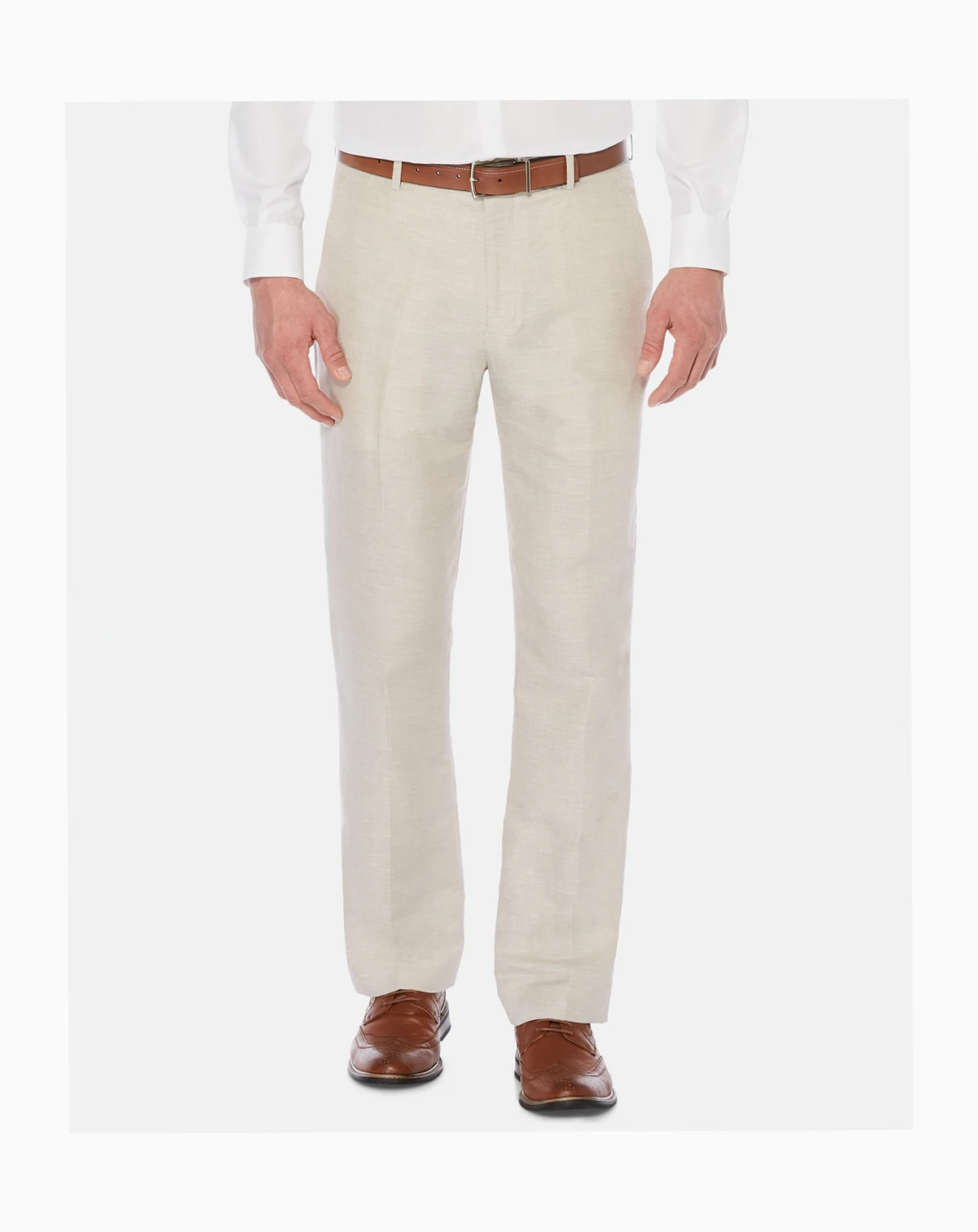 Men's Classic-Fit Linen Blend Herringbone Pants