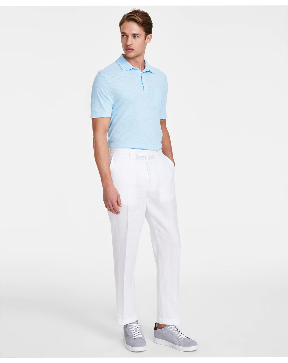 Men's Modern-Fit Linen Dress Pants