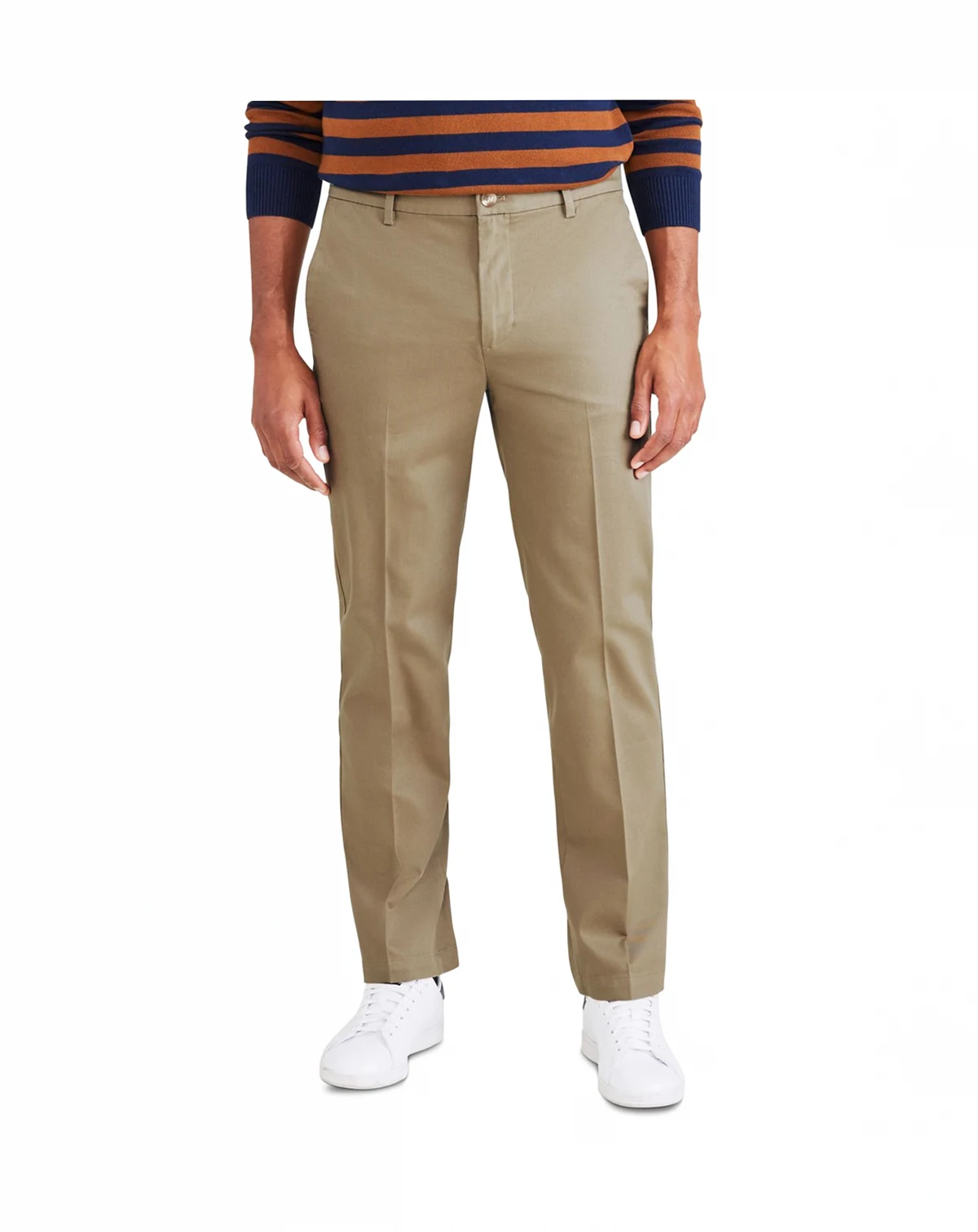 Men's Signature Straight Fit Iron Free Khaki Pants with Stain Defender