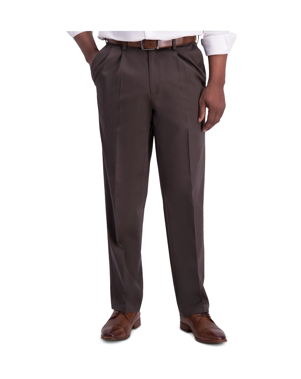 Men's Iron Free Premium Khaki Classic-Fit Pleated Pant