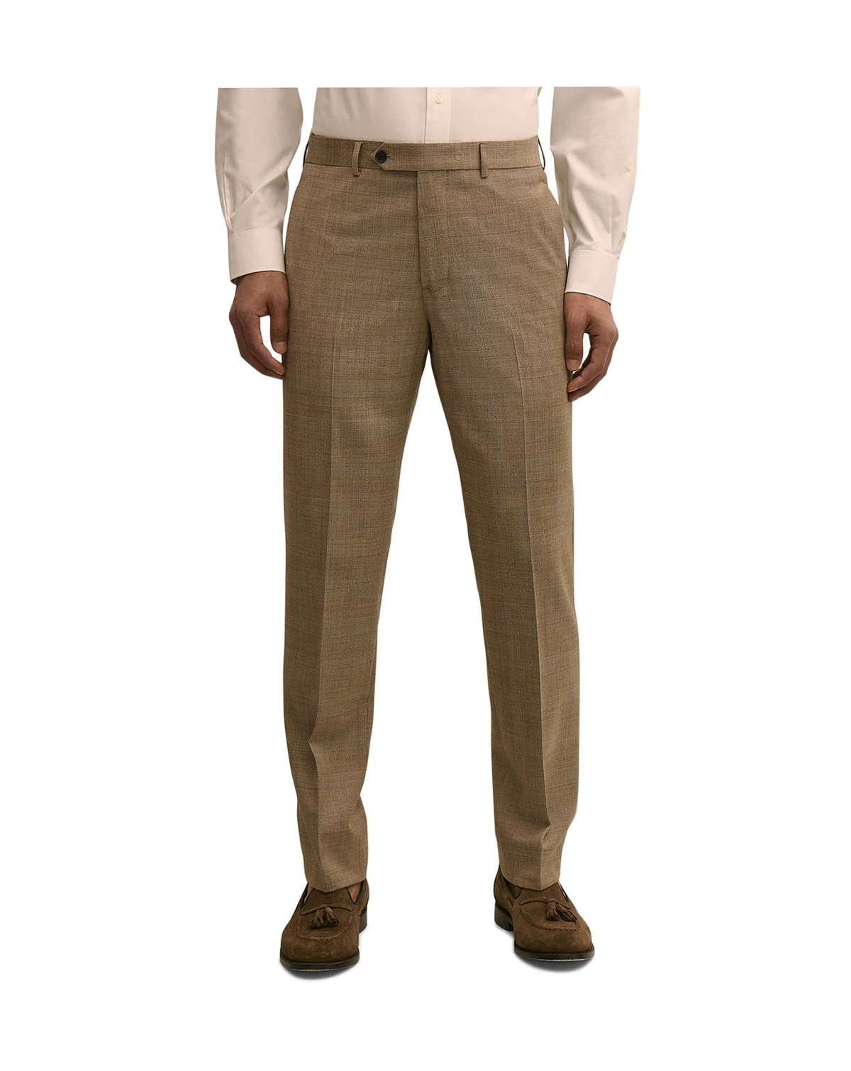 Men's Plaid Stretch Regular-Fit Suit Trousers