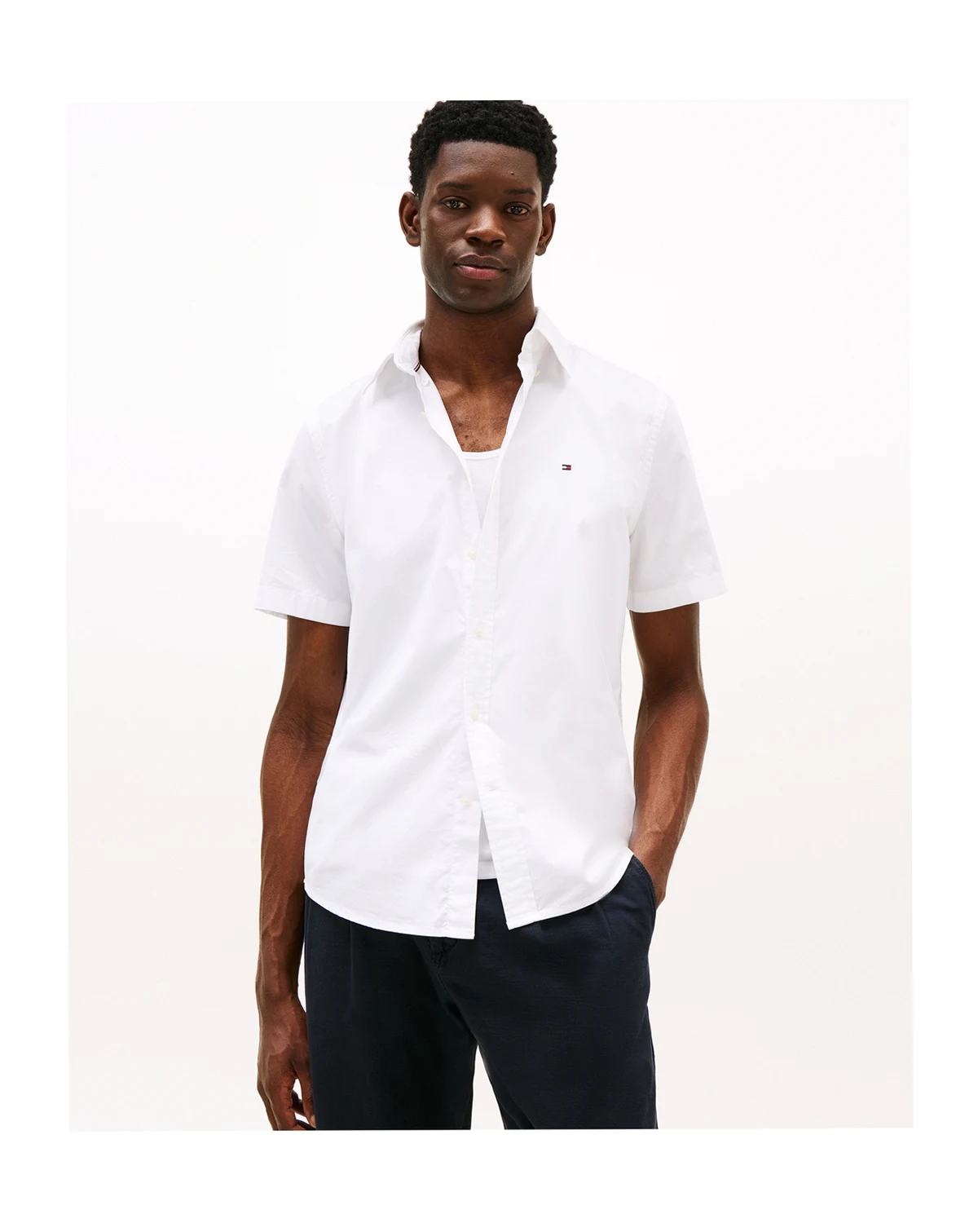 Men's Short Sleeve Flex Poplin Regular Fit Shirt