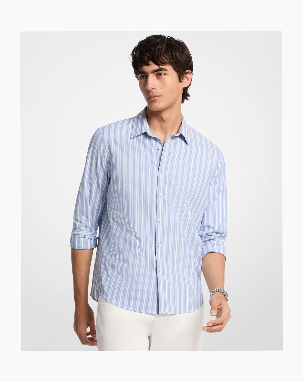 Men's Striped Regular-Fit Shirt