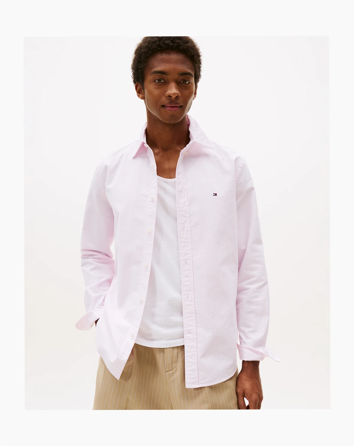 Men's Regular-Fit Striped Heritage Oxford Long-Sleeve Shirt