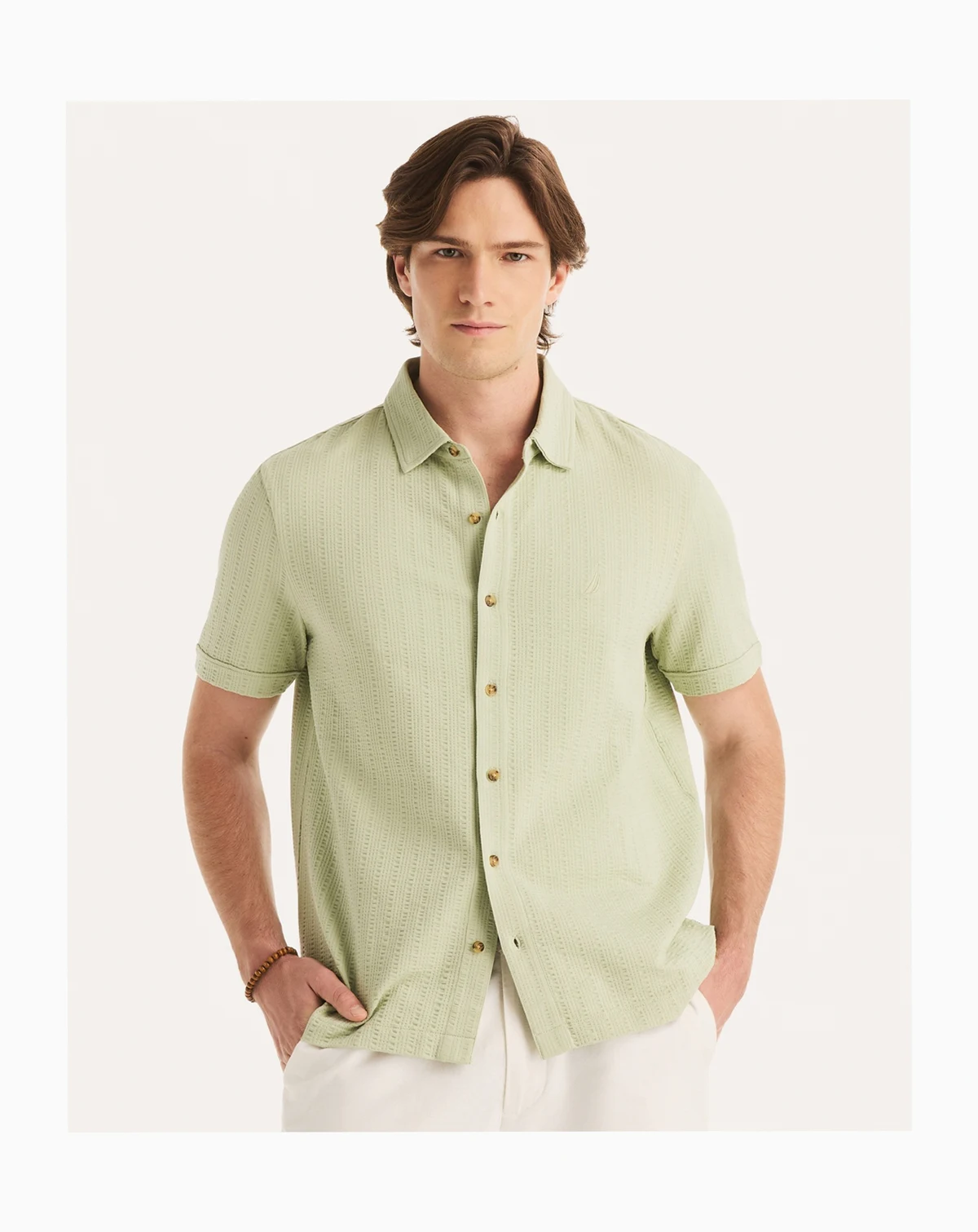 Men's Seersucker Short-Sleeve Shirt