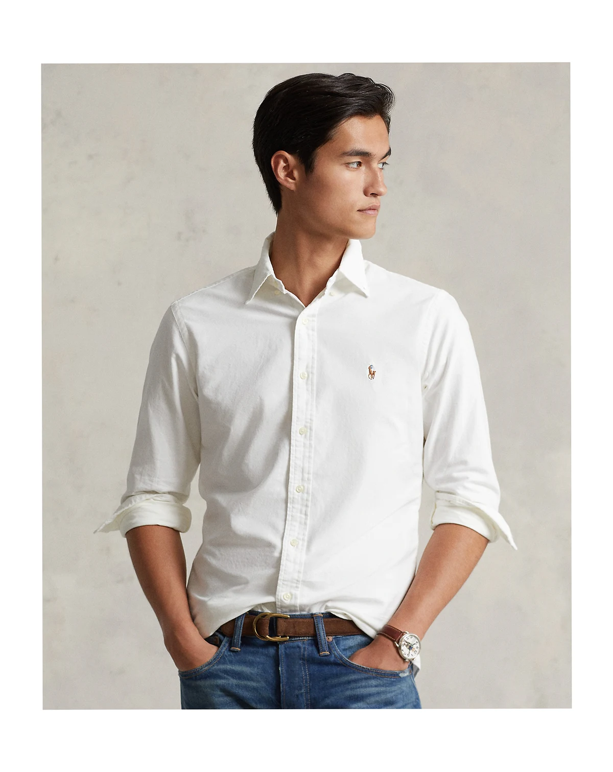 Men's Long-Sleeve Oxford Shirt