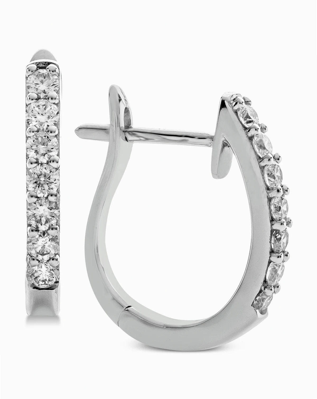 Diamond Hoop Earrings (1/2 ct. t.w.) in 14k White or Yellow Gold