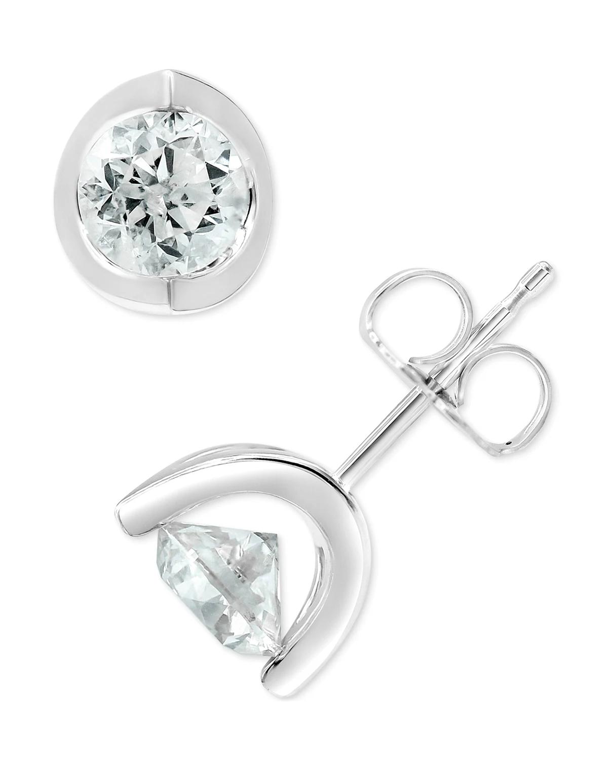 Diamond Tension Mount Stud Earrings (1-1/2 ct. t.w.) in 14k White or Yellow Gold