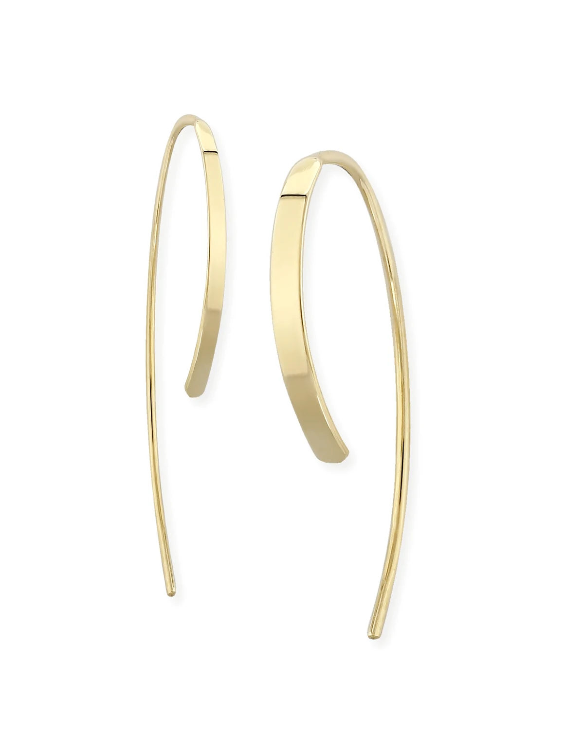 Simple Sweep Drop Earrings Set in 14k Gold