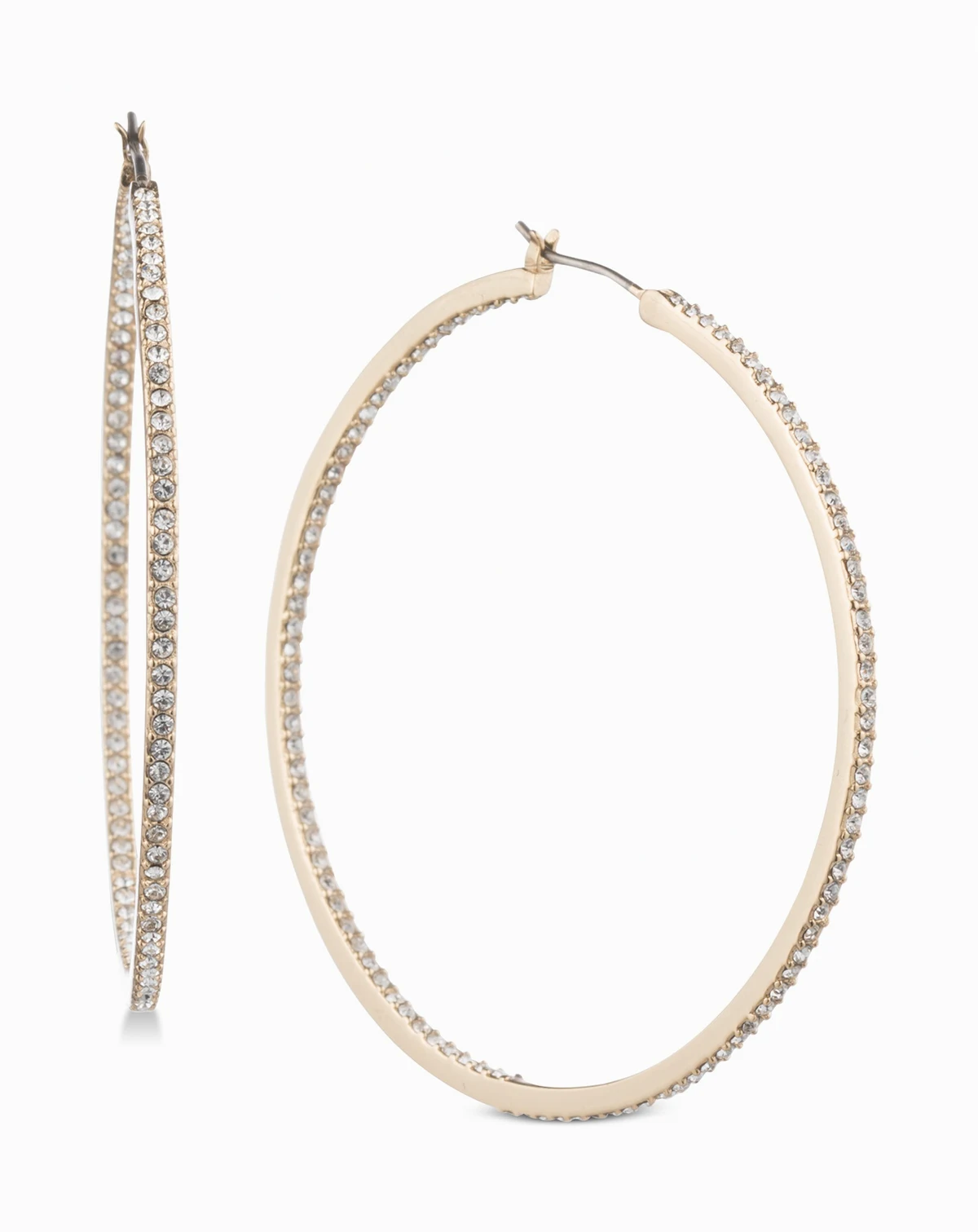 Pavé 2" Medium Hoop Earrings