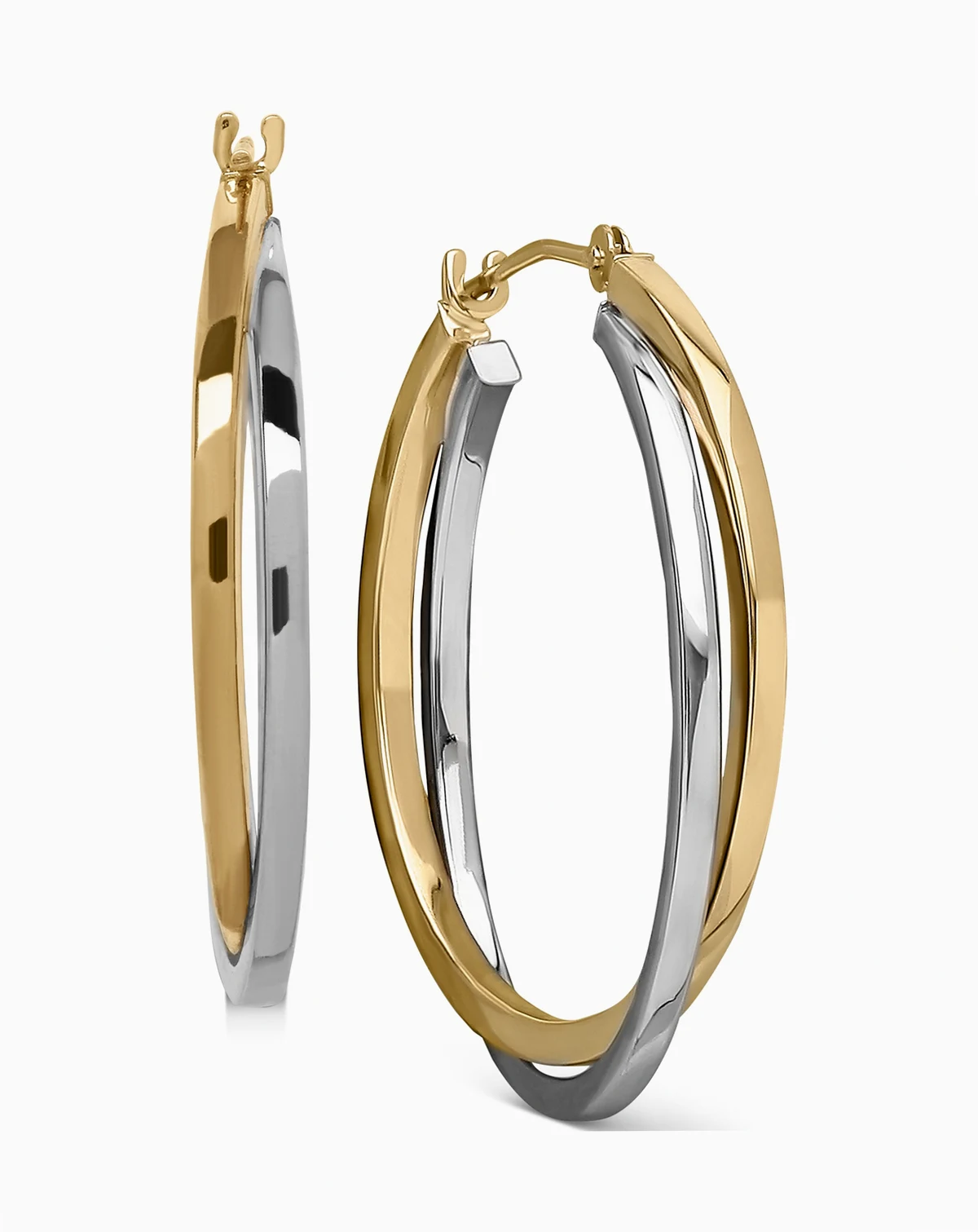Intertwined Hoop Earrings in 14k Gold