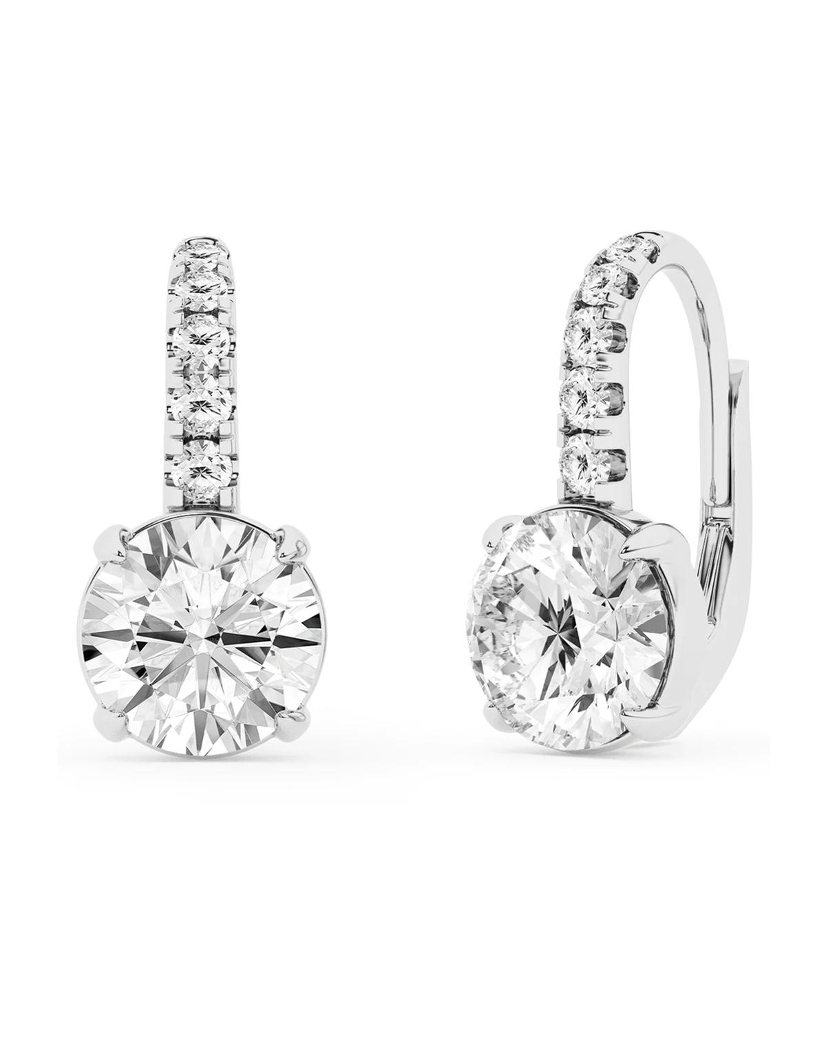 Lab Grown Diamond Earrings (3-1/2 ct. t.w.) in 14k White Gold