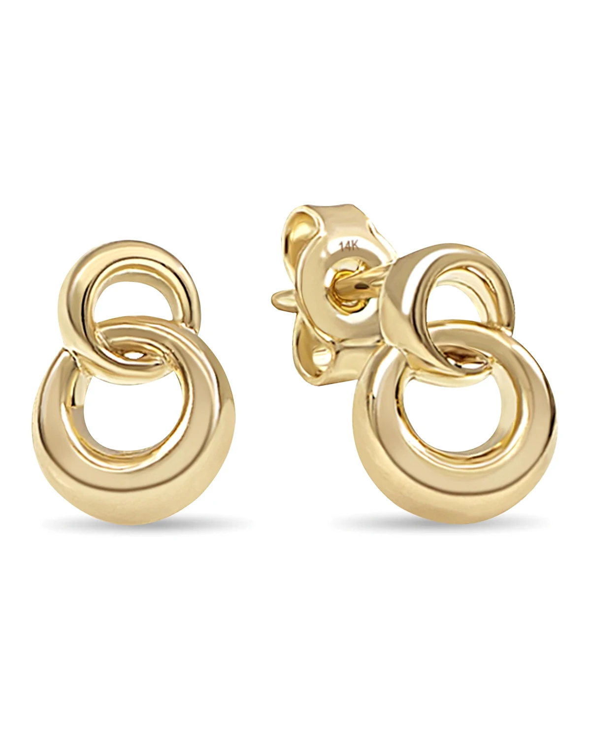 Love Knot Stud Earrings in , approx. 2.0 grams.