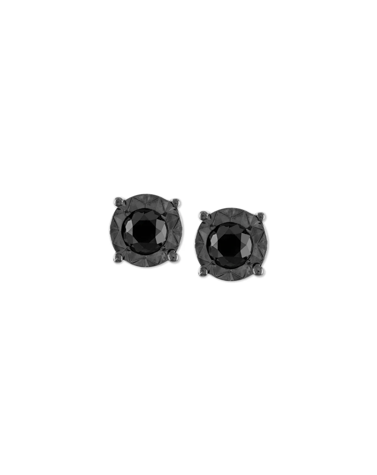 Black Diamond (1/2 ct. t.w.) Stud Earrings in Sterling Silver
