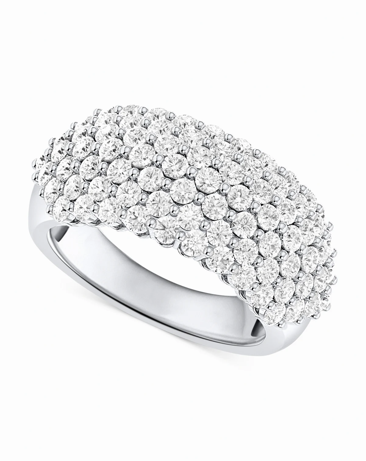 Lab-Grown Diamond Pavé Band (2 ct. t.w.) in Sterling Silver or 14K Gold-Plated Sterling Silver