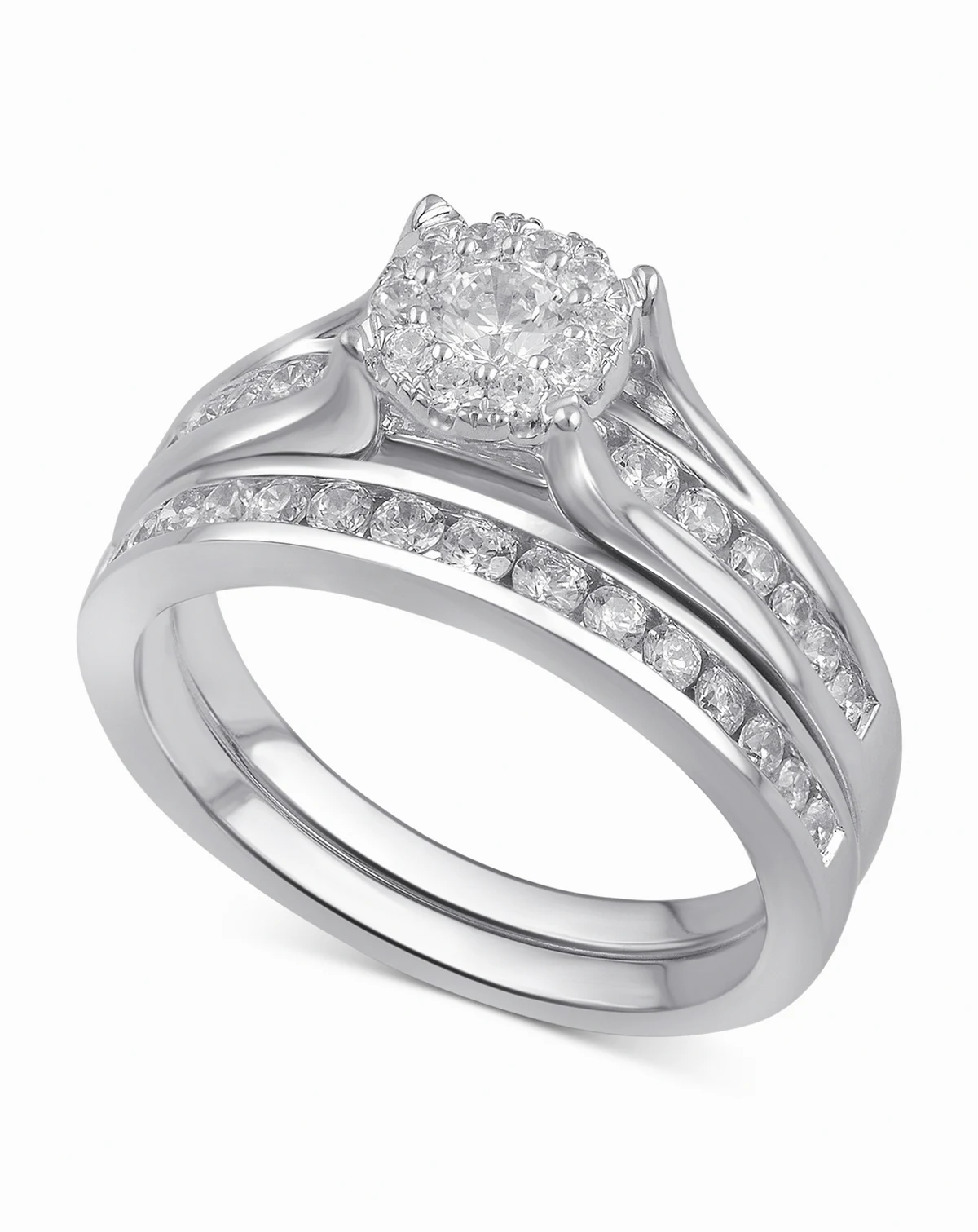 Diamond Bridal Channel Set (1 ct. t.w.) in 14k White, Yellow or Rose Gold