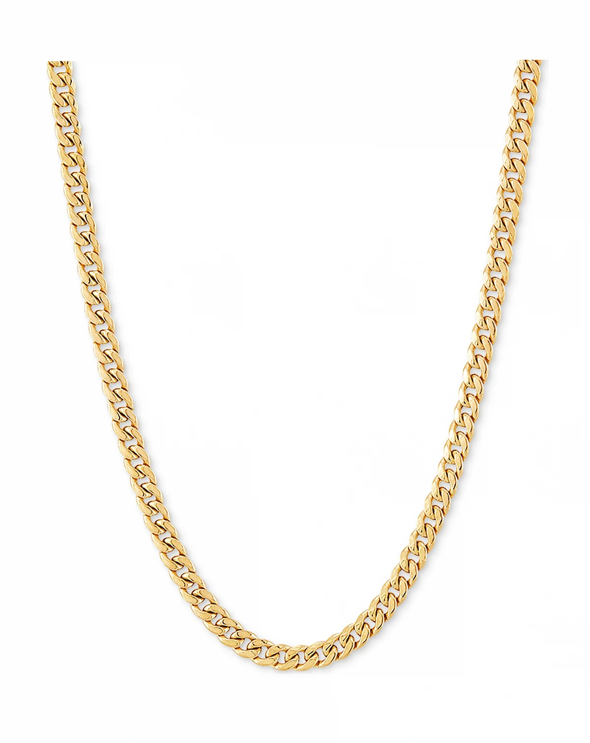 Lightweight Miami Cuban Link 18" Chain Necklace (3mm) in 14k Gold