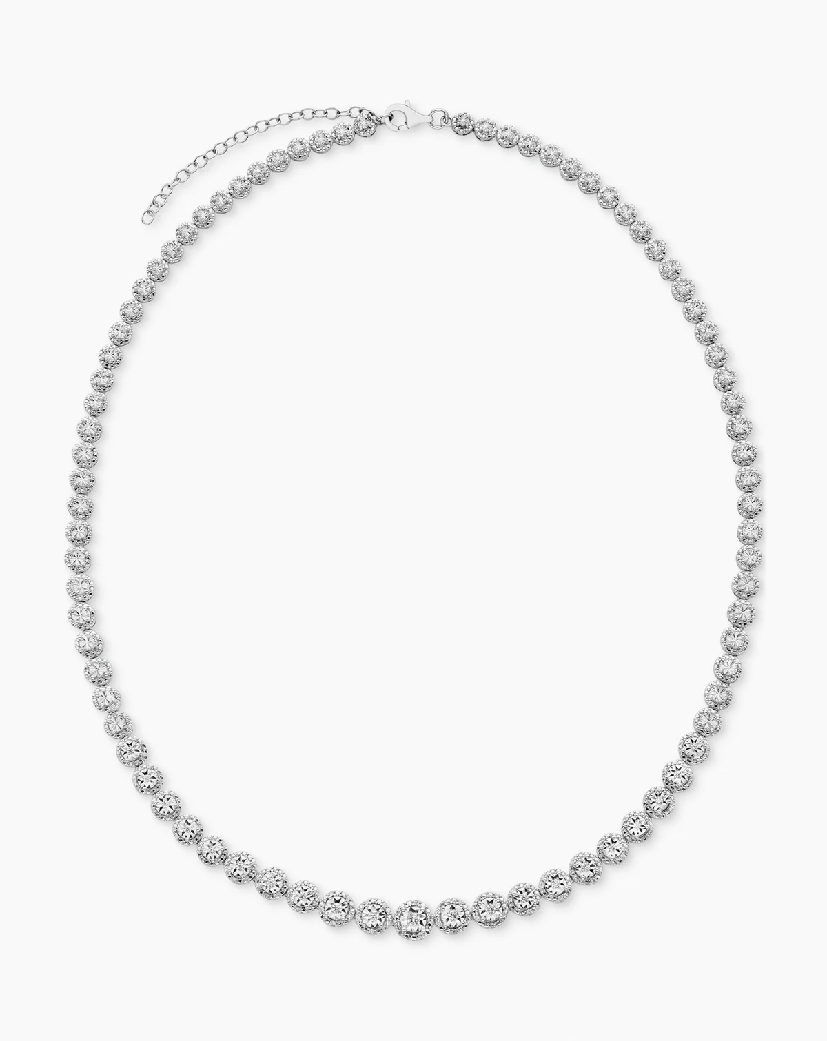 Diamond Collar Necklace (1/2 ct. t.w.) in Sterling Silver, 16-1/2" + 2" extender