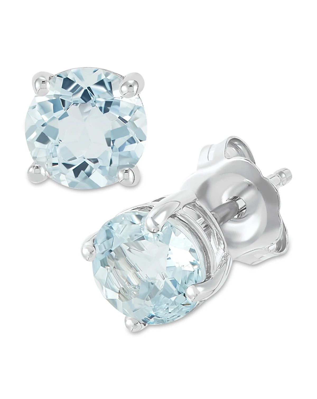Birthstone Stud Earrings in 14k Gold or 14k White Gold