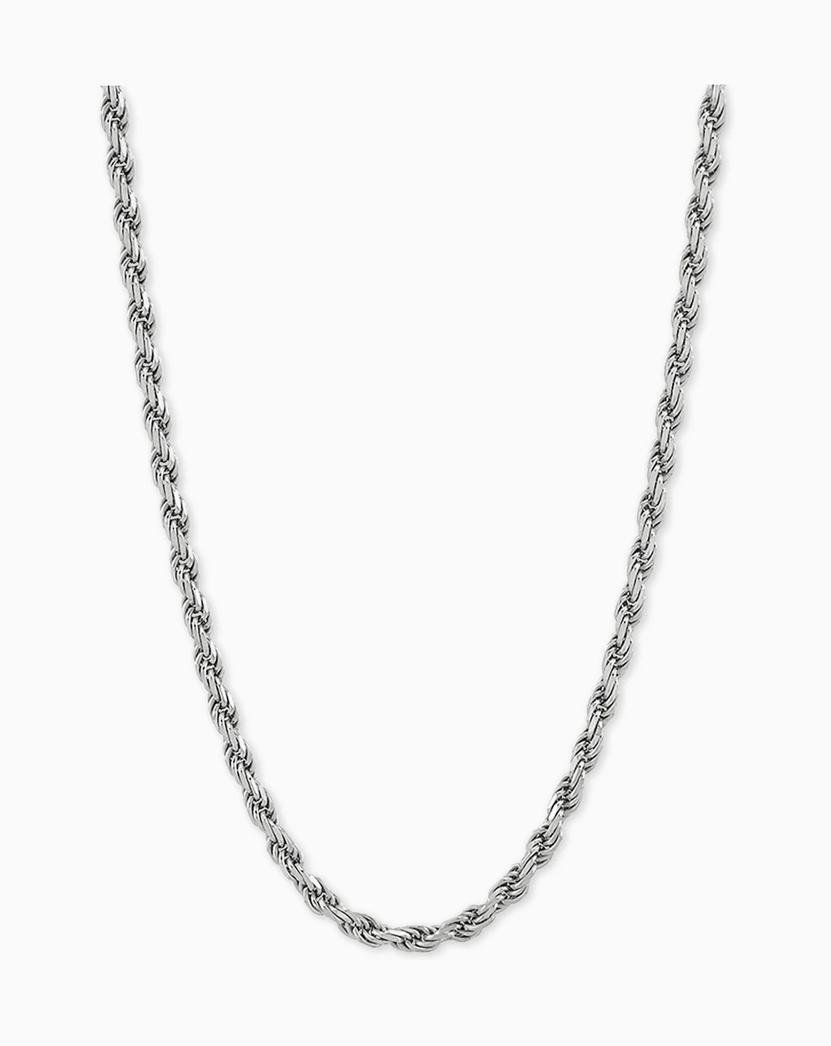 Rope Link 18" Chain Necklace in Sterling Silver