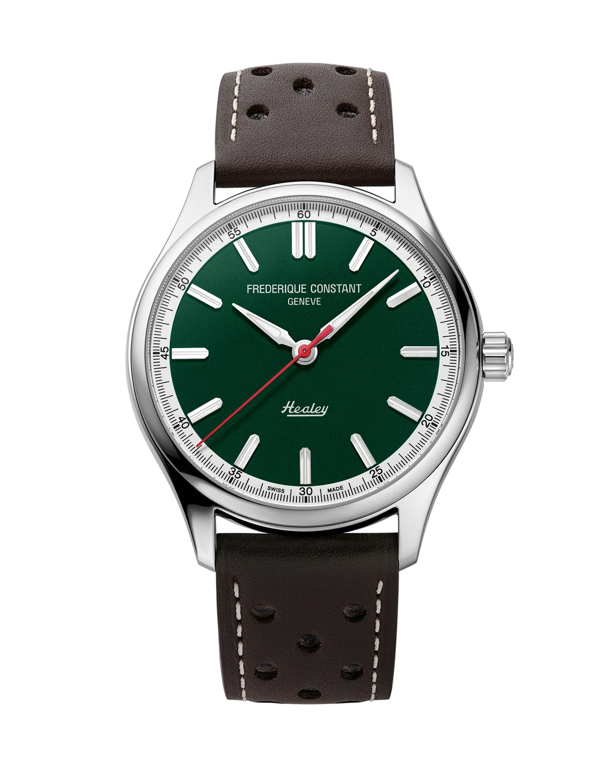 Men's Vintage Rally Healey Brown Strap Watch, 40mm