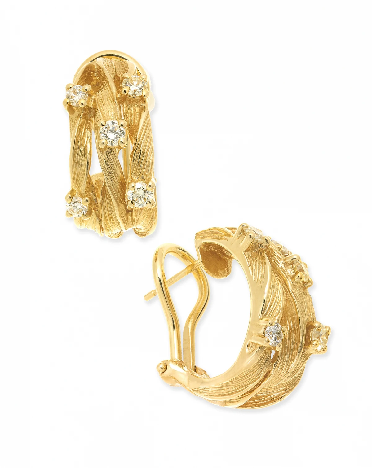 D'Oro by EFFY® Diamond Vine Earrings (5/8 ct. t.w.) in 14k Gold