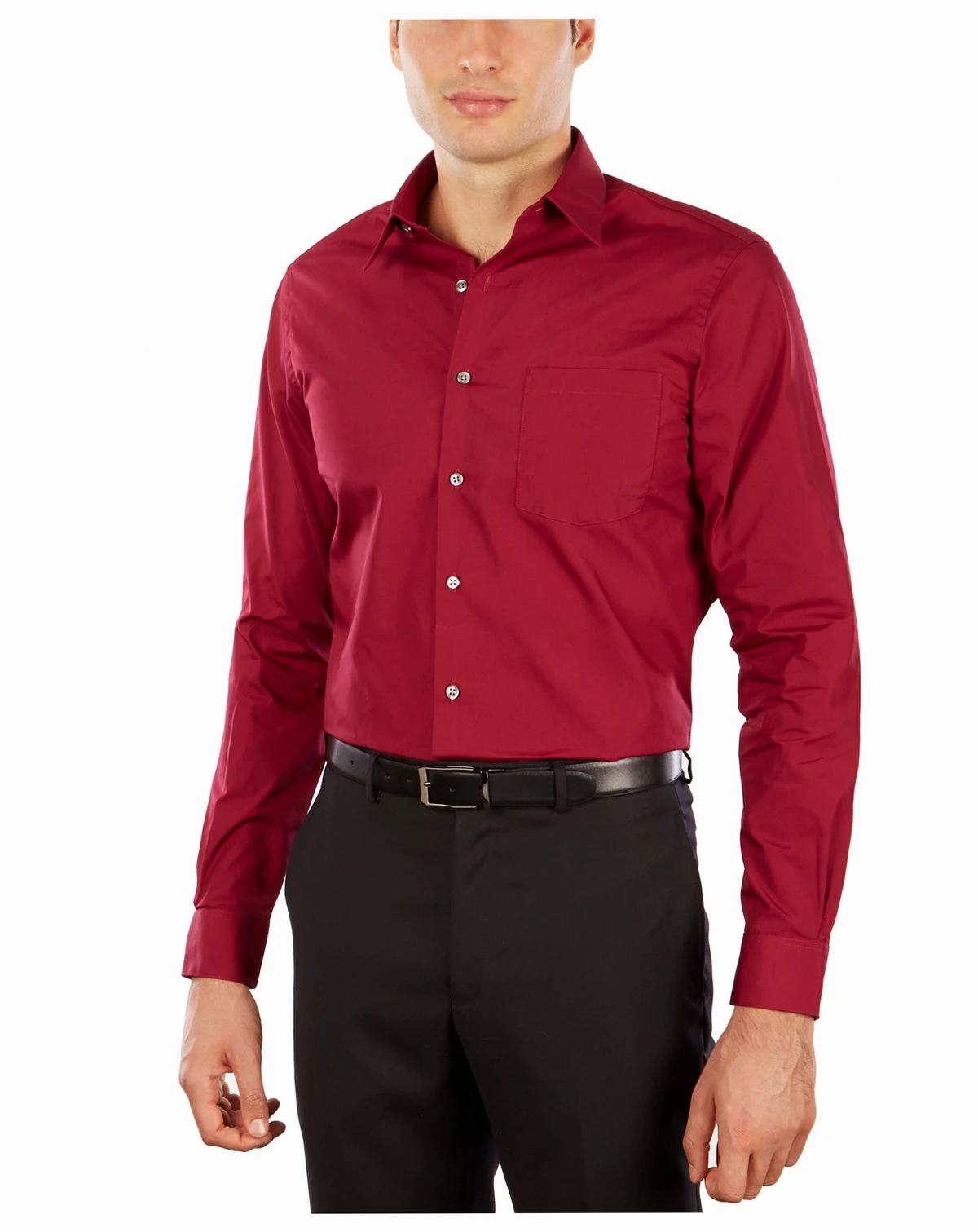 Men's Poplin Dress Shirt, Classic & Athletic Fit