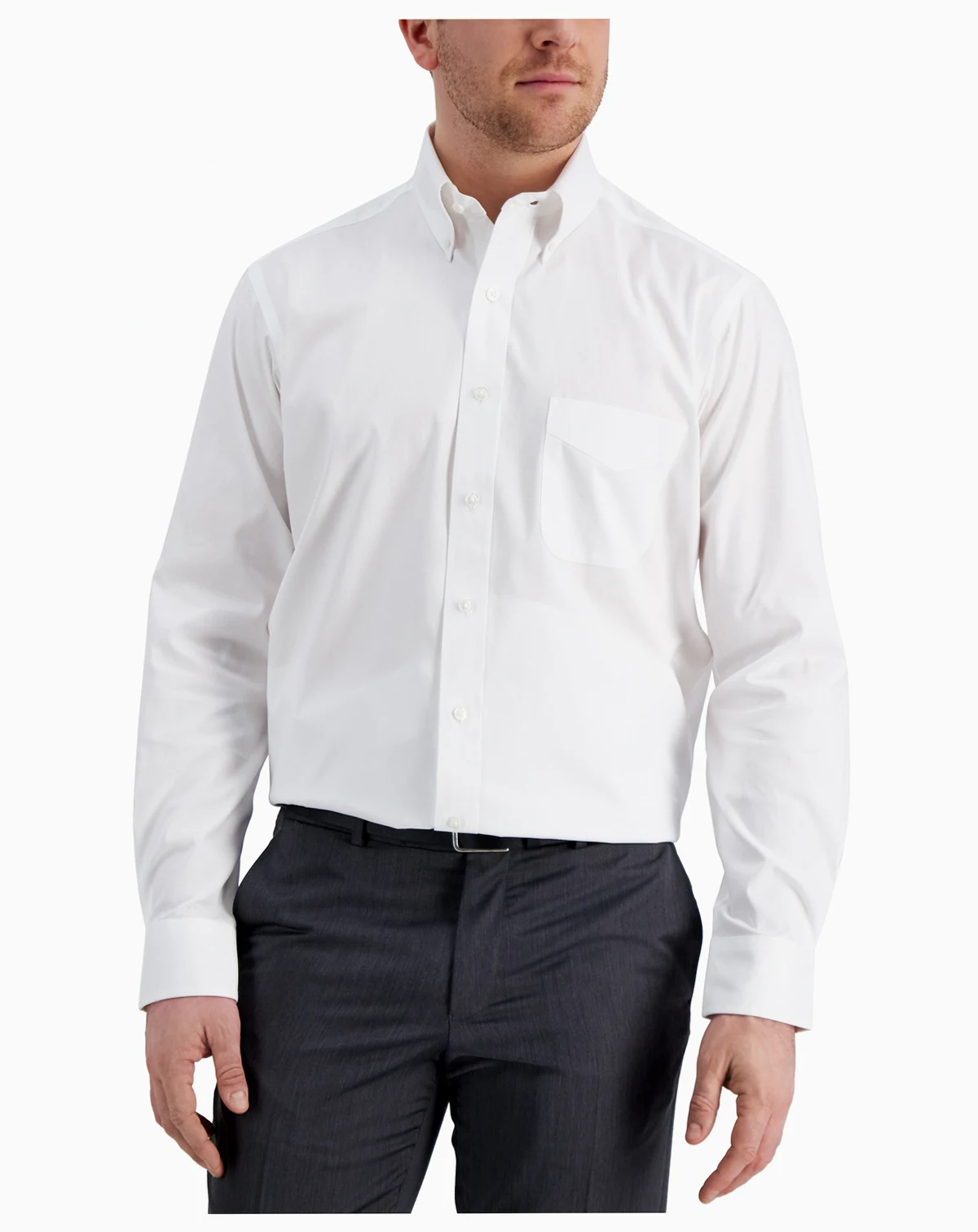 Men's Regular Fit Pinpoint Dress Shirt, Created for Macy's