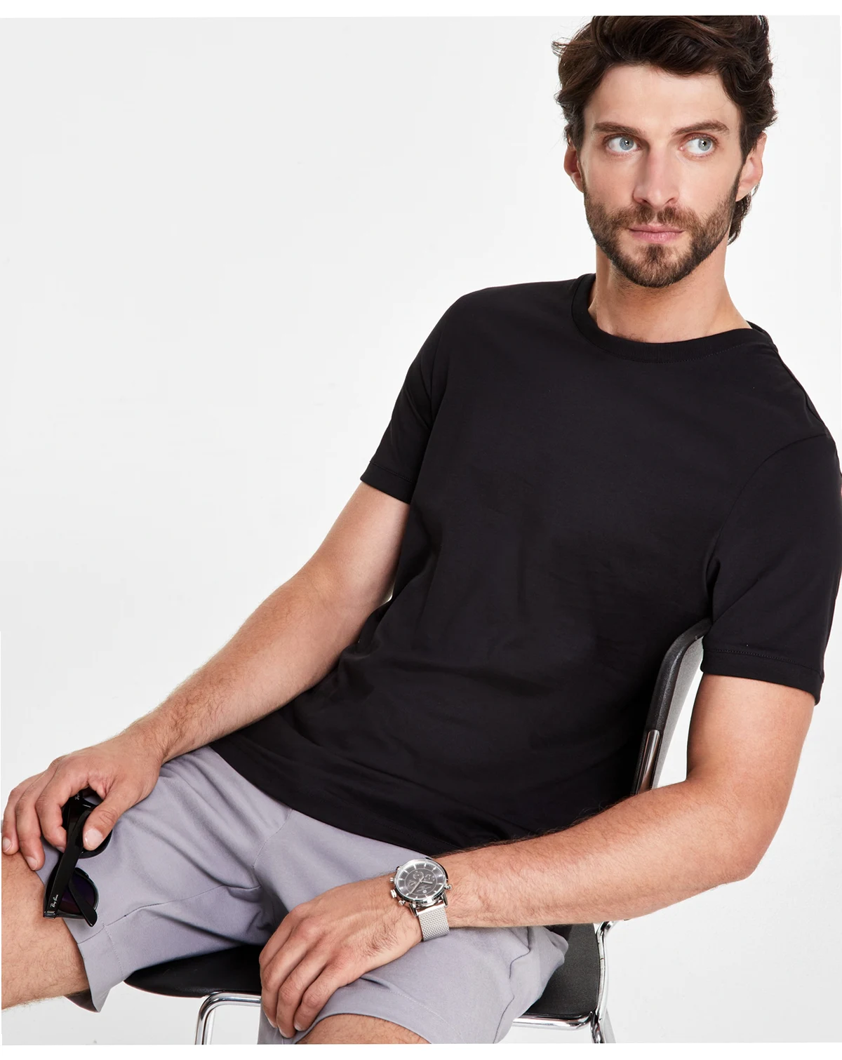 Men's Mercerized Cotton Short Sleeve Crewneck T-Shirt, Created for Macy's