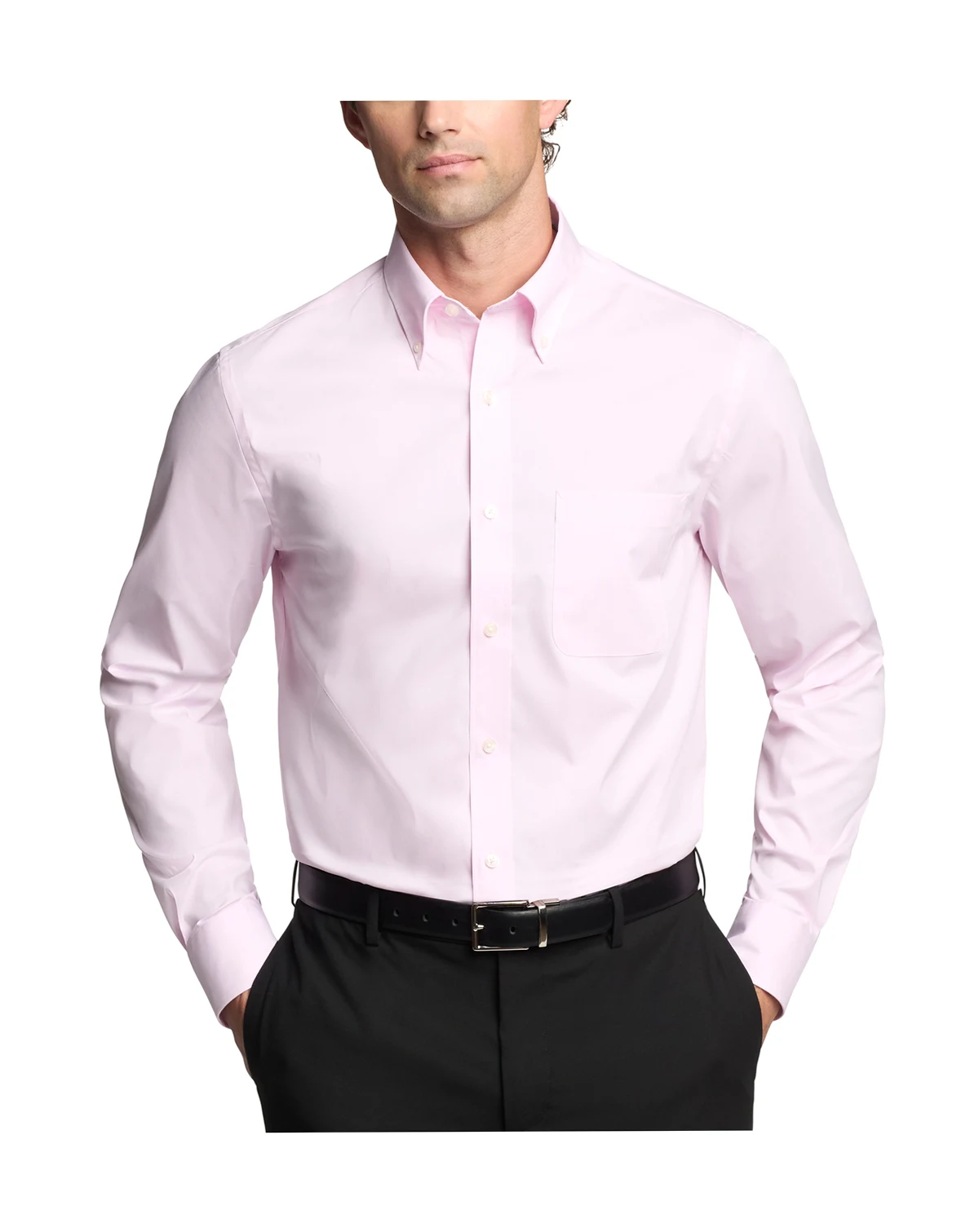 Men's Regular Fit Wrinkle Resistant Stretch Dress Shirt
