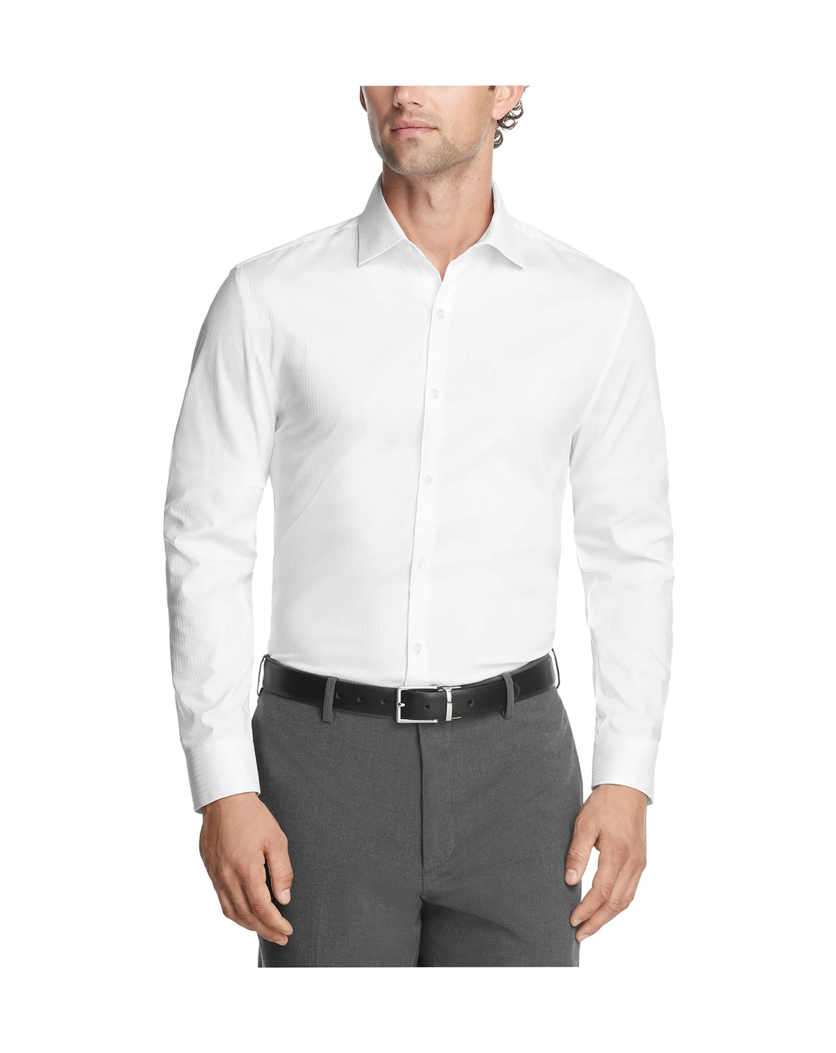 Men's Slim Fit Tonal Stripe Dress Shirt