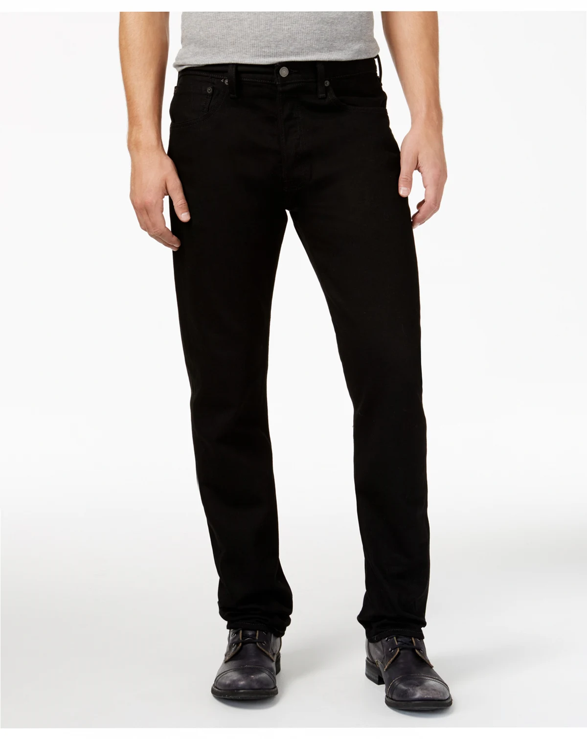 Men's 501 Straight-Fit Button Fly Stretch Jeans