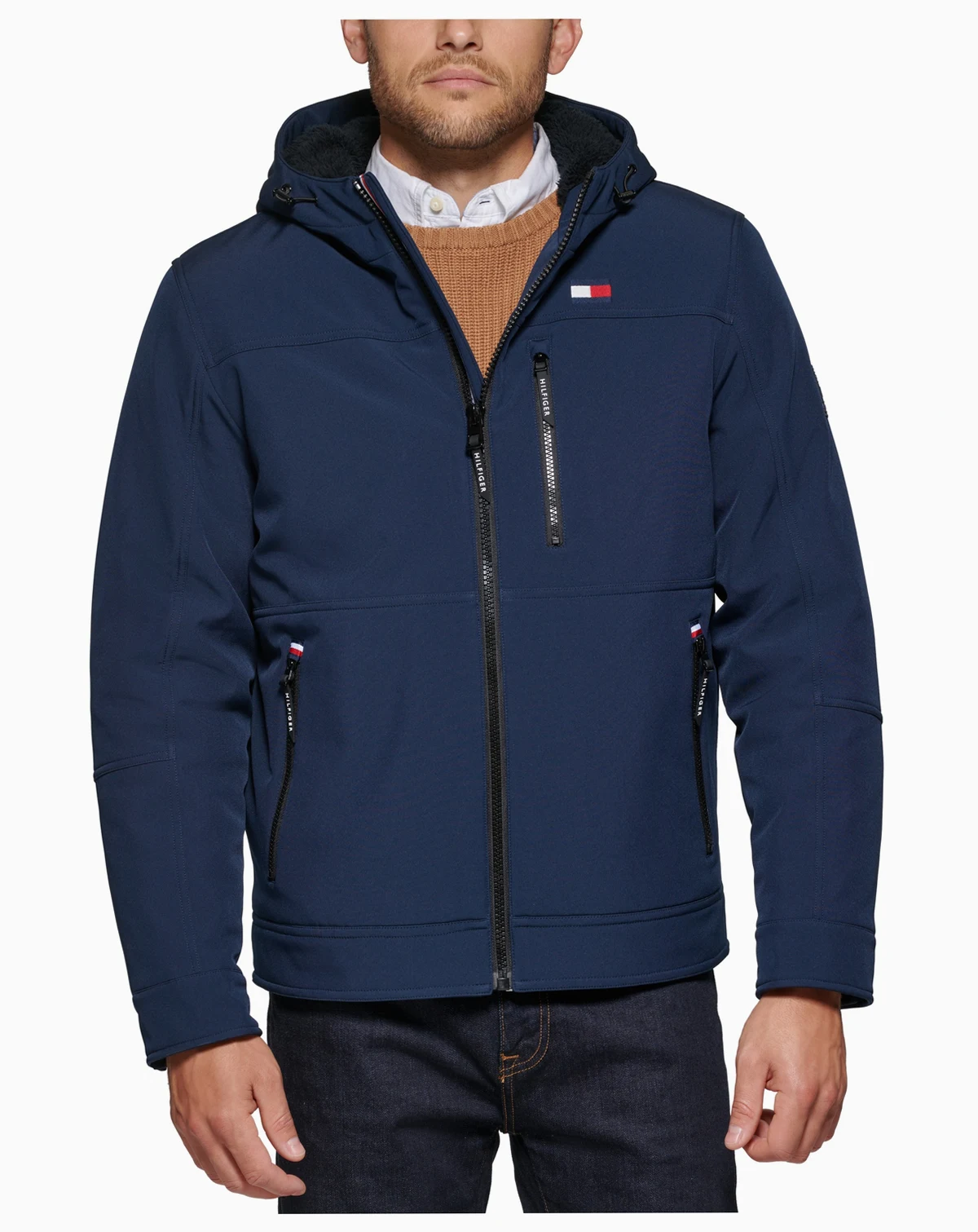 Men's Sherpa-Lined Softshell Hooded Jacket